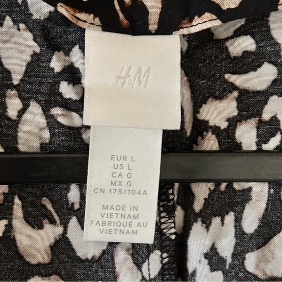 H&M Cheetah True Wrap Dress Women Size Large - Picture 4 of 9